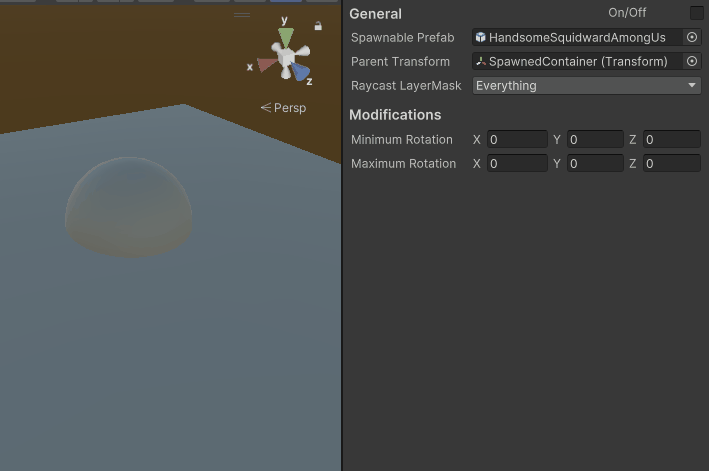 Prefab Spawner for Scene View